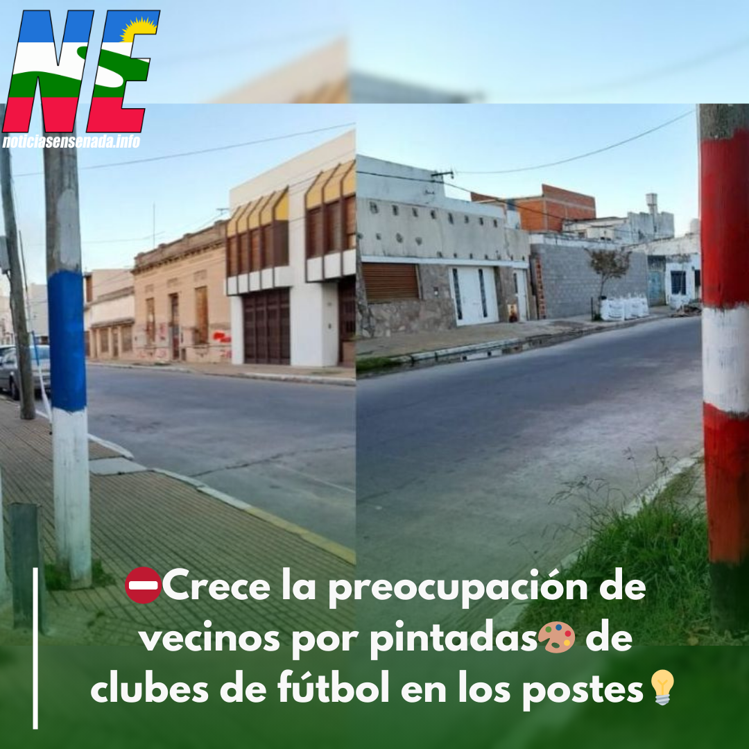 Crece la preocupación de vecinos por pintadas indiscriminadas de clubes de fútbol en los postes